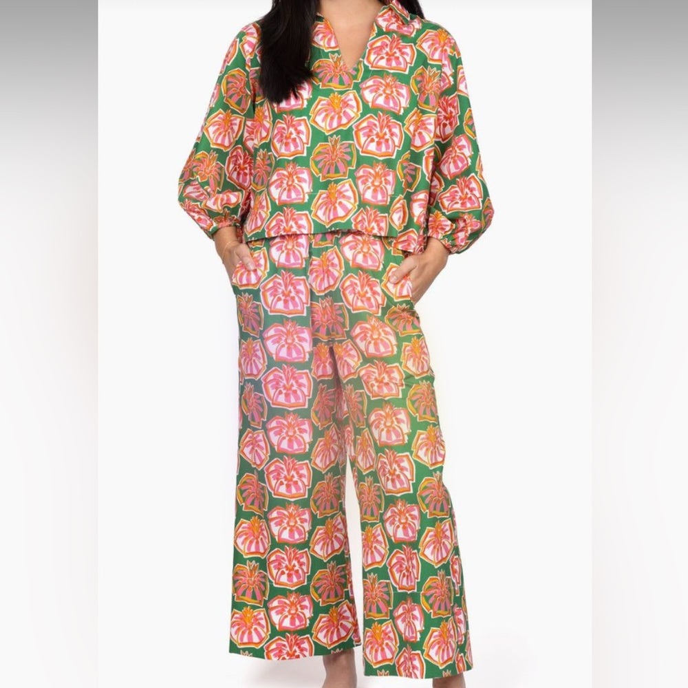 NWT Quiet Culture Take Pause Pants Set in Jolly Bloom XXL